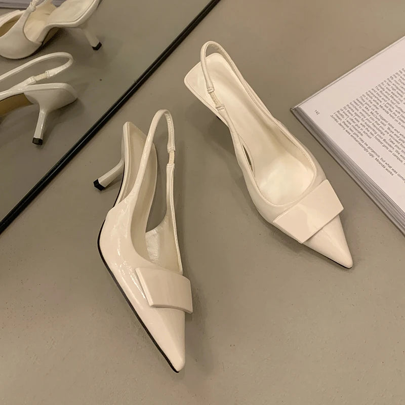 2026 Summer High Heel Women Sandals Fashion Pointed Toe Singbacks Shoes Design Style Banquet Party Sandalias Shoes