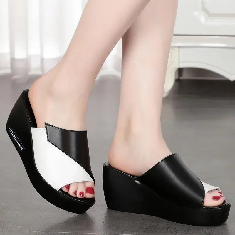 Slippers 2024 Women Beach Wedges Sandals Female Summer Gladiator Sandal Casual Shoes Woman Platform Fashion Flip Flops