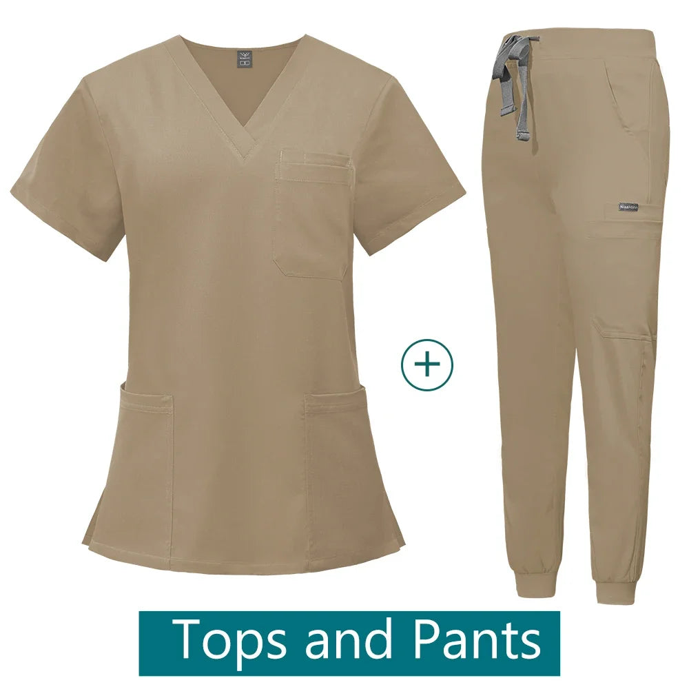 Scrubs Medical Uniforms Woman Multicolour SPA Beauty Uniform Dentist Veterinary Working Clothes Unisex Pharmacy Clinic Scrub New