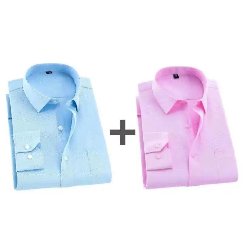 2025 Men Shirt Fashion Causal Long Sleeved Male Dress Social Business Brand Shirts Comfort Soft Weeding Party White Gift Shirts