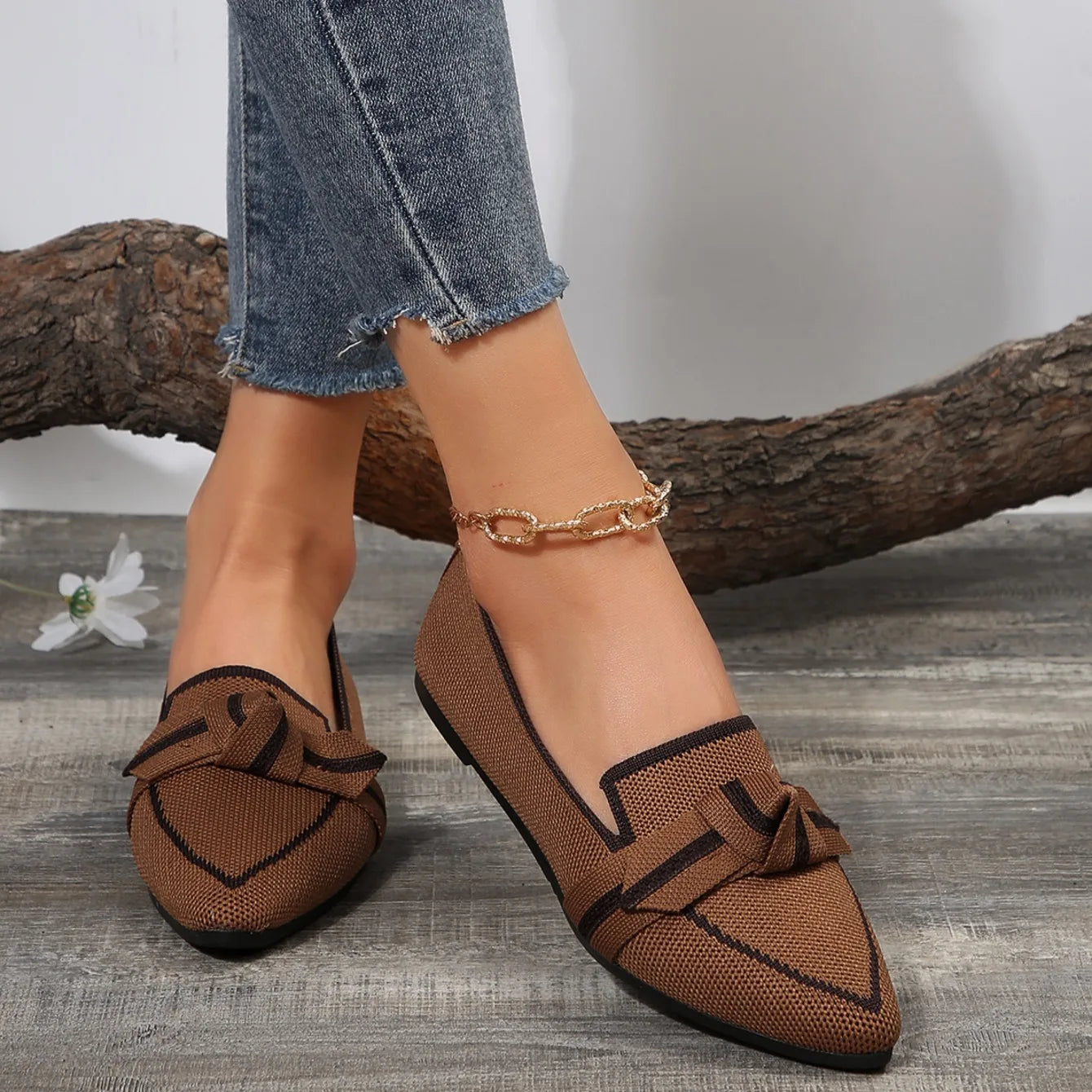 2024 Women Flats Walking Shoes Pointed Top Solid Color Loafers Mesh Breathable Shoes Comfortable Women Sneakers Zapatos De Mujer