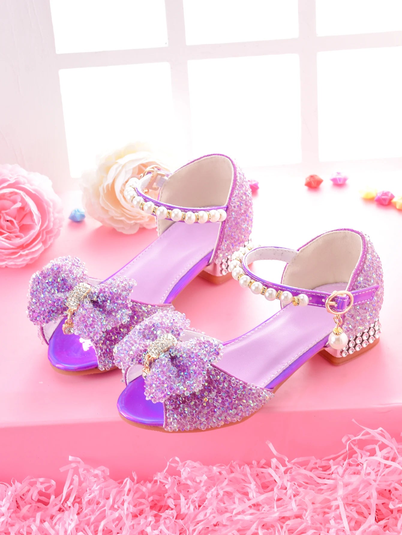 Girls' Dress Sandals For Formal Occasions, Children High Heels For /Models Performance And Fashion Show