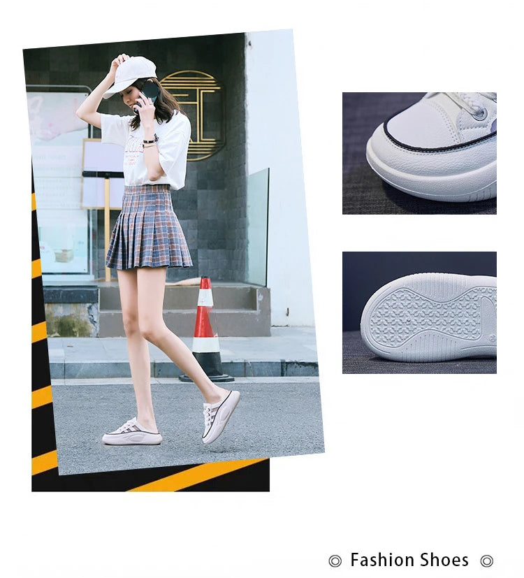 New Women's Shoes Fashion Hollow Out Breathable Thick Sole Lightweight Casual Slippers Shoes for Women Zapatos De Mujer 2023