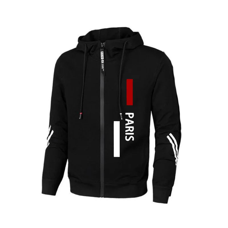Men's fashion sportswear printed jacket zipper casual coat winter sportswear running men's clothing autumn winter ed sweatshirt.
