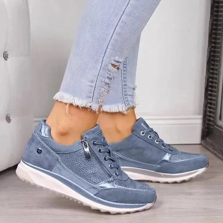 Women's Wedge Sneakers Lightweight Womens Vulcanized Shoes Breathable Shoes Female Shoes Wear-resistant Zapatillas De Mujer2024