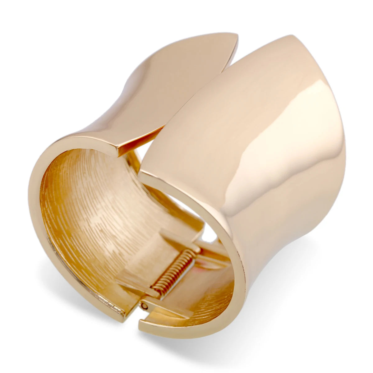 GGQINISI Oversize Euramerican Asymmetric Chunky Statement Bangle Bracelet Jewelry for Women Polished High Quality Accessory