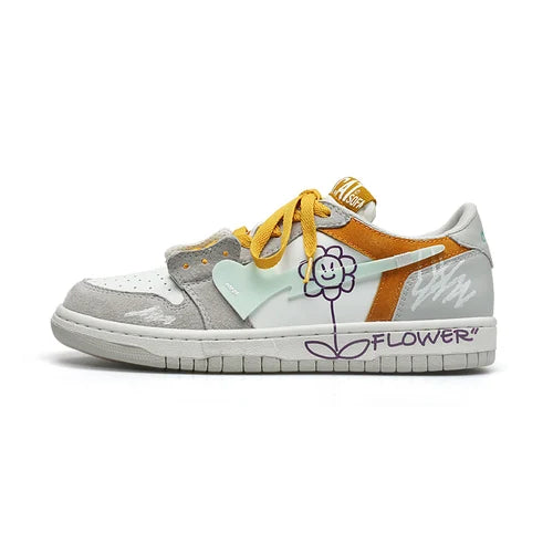 Women Shoes Men Fashion Hip-hop Punk Graffiti Skateboard Shoes Breathable Sneakers Couples Students Outdoor Sports Casual Shoes