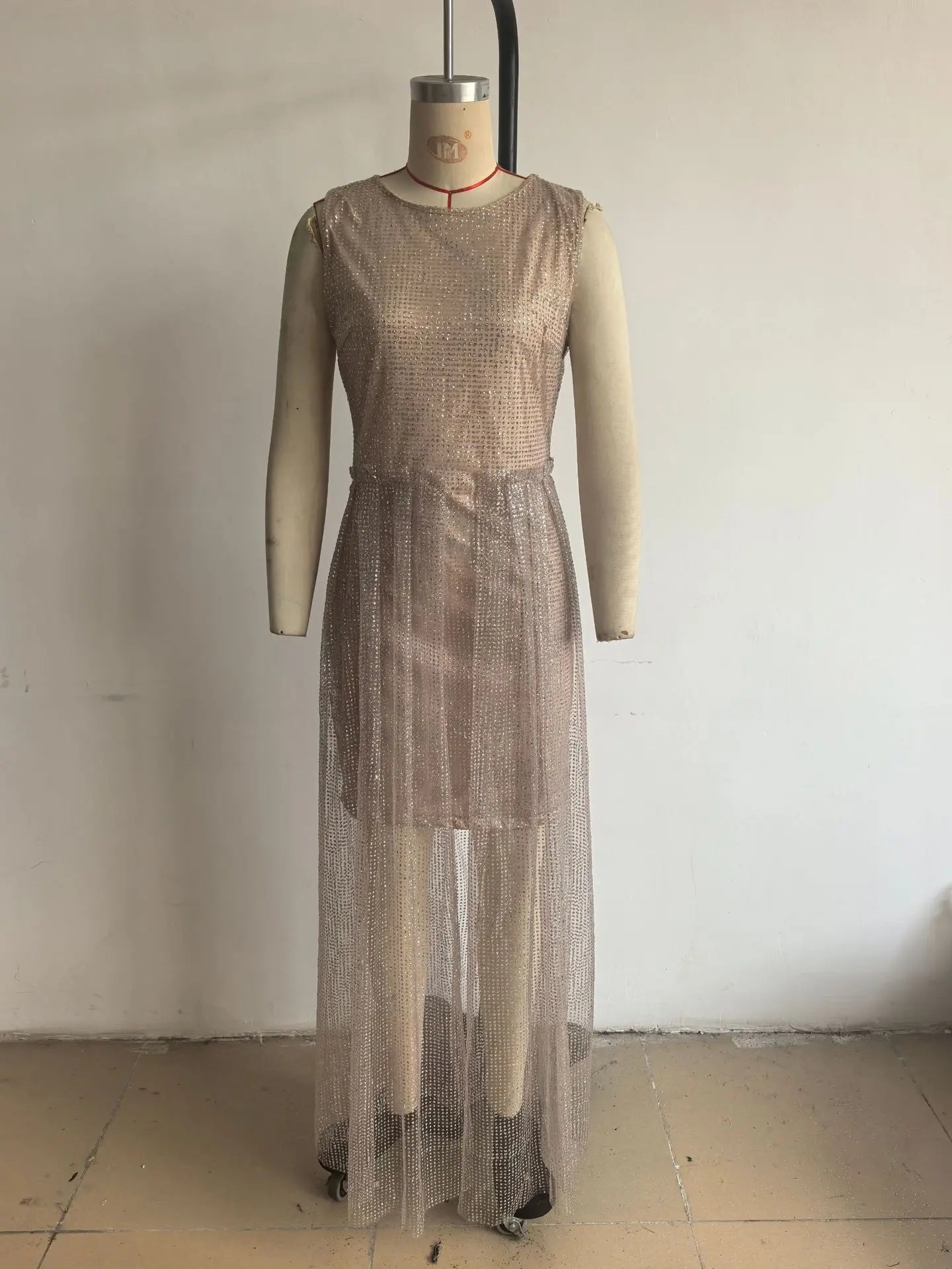 Women's Sequined Evening Gown Sexy Slit Dress Party Party Officially High-end Sleeveless Summer Wedding Dresses Plavky Birthday