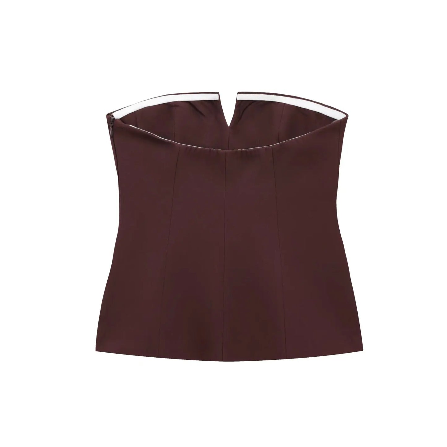 TFMLN Spring Summer Women Strapless Crop 2025 Tops Basic Sleeveless Office Lady Tops Trend Street Classic Solid Tube Tops