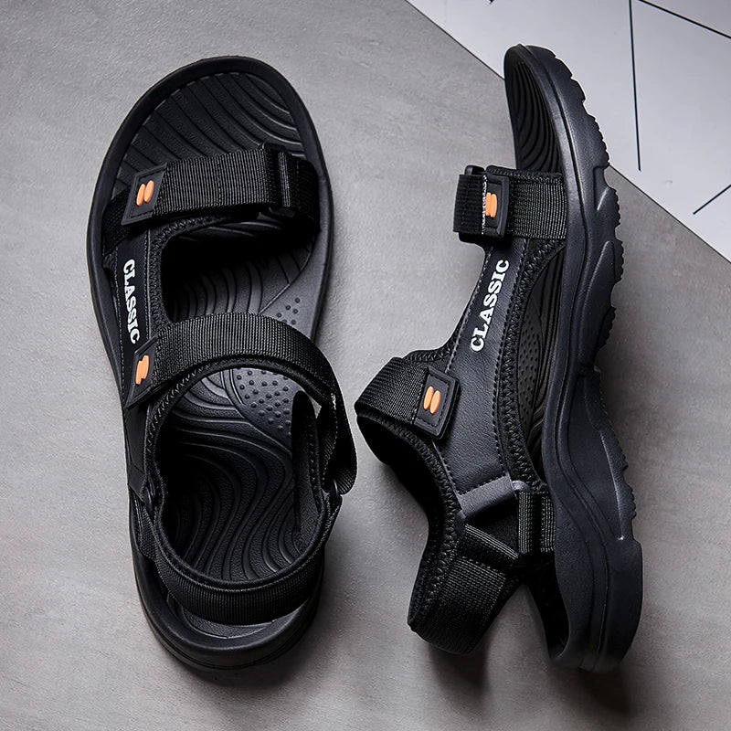 2025 Men Sandals Summer Leisure Beach Holiday Sandals Men Shoes New Outdoor Sneakers Male Retro Comfortable Casual Sandals Men