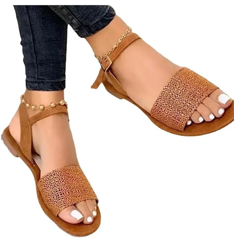Women Sandals Classics Ankle Strap Summer Sandals Flat Shoes For Women  Lightweight Flats Sandalias Mujer Casual Summer Footwear
