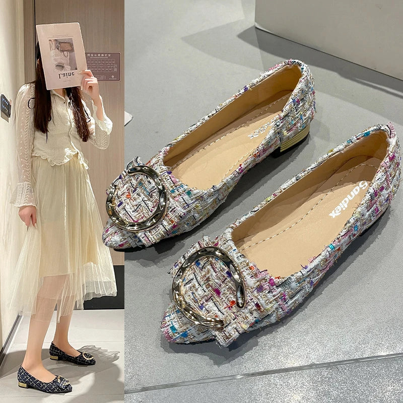 New Women's Shoes Pumps Spring Autumn Casual Women's Fashion Comfortable Pointed Shoes Women's Zapatillas Mujer