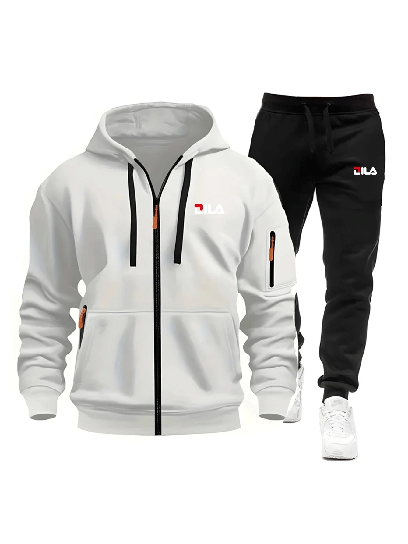 Men's Tracksuit Hoodies Pants Plus Size Autumn Winter Daily Casual Sporty Jogging Suit Fashion Sweatshirt Outfit Male Sports Set