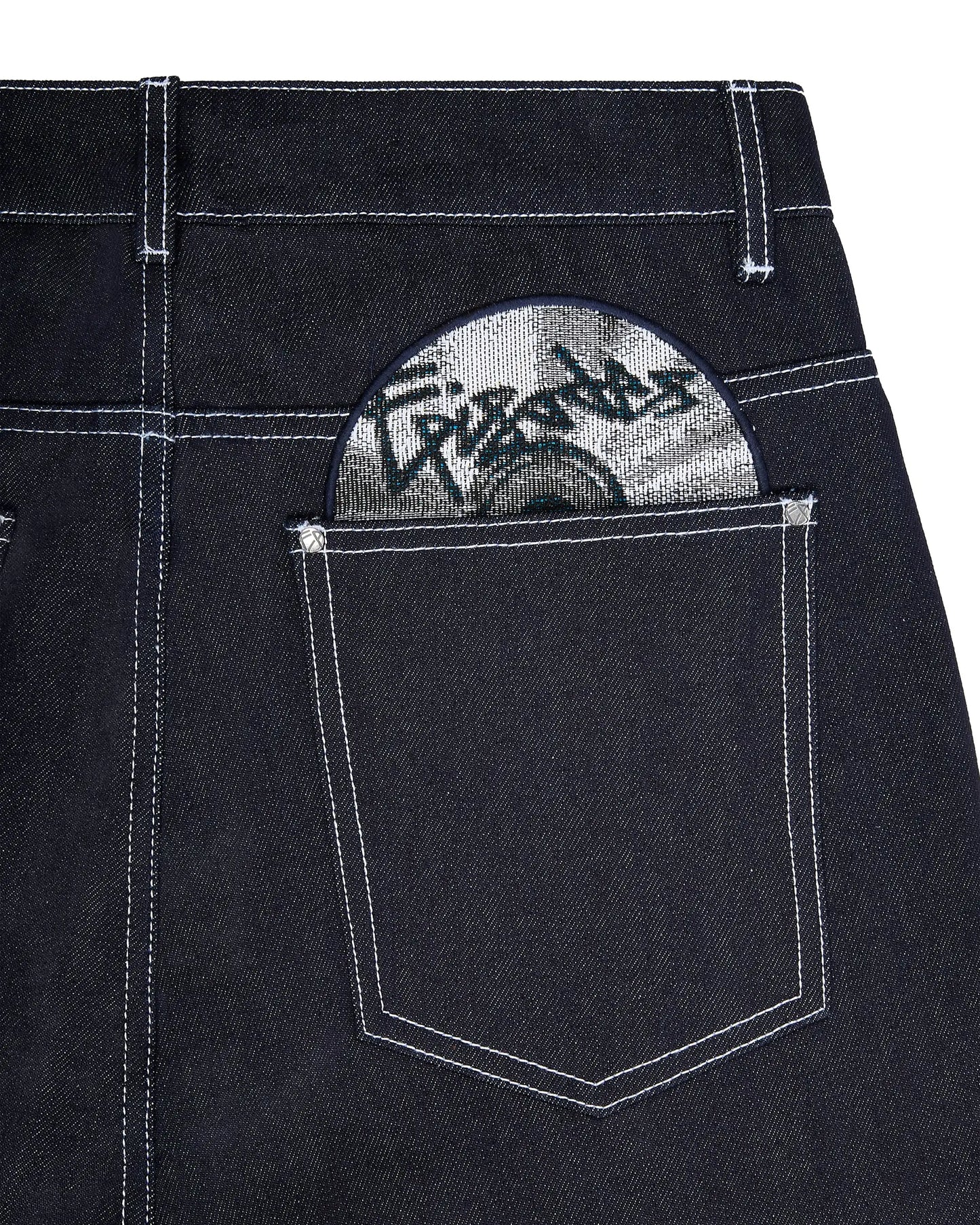 Vintage Black Denim Jeans Trendy Disc Embroidery Men And Women Wide Leg Pants Hip Hop Harajuku Streetwear Casual Baggy Jeans