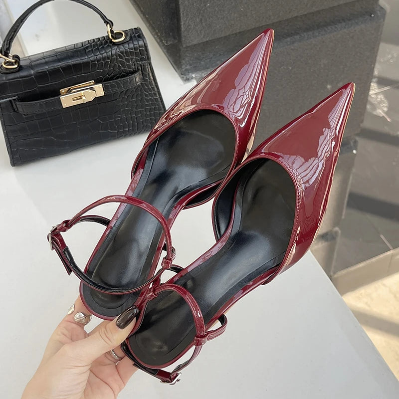 Fashion Wedges Shoes For Women Pointed Toe Female Footwear New 2026 Casual Ladies High Heels Sandals Slingbacks Heel Pumps