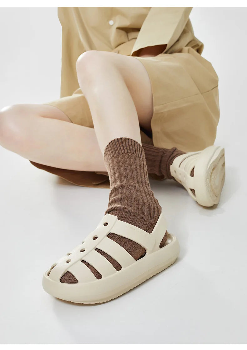 2023 Sandals for Women Men Couple Outdoor Beach Shoes SummerThick Cushion Breathable Non-slip Platform Sandal White Mens Sandals