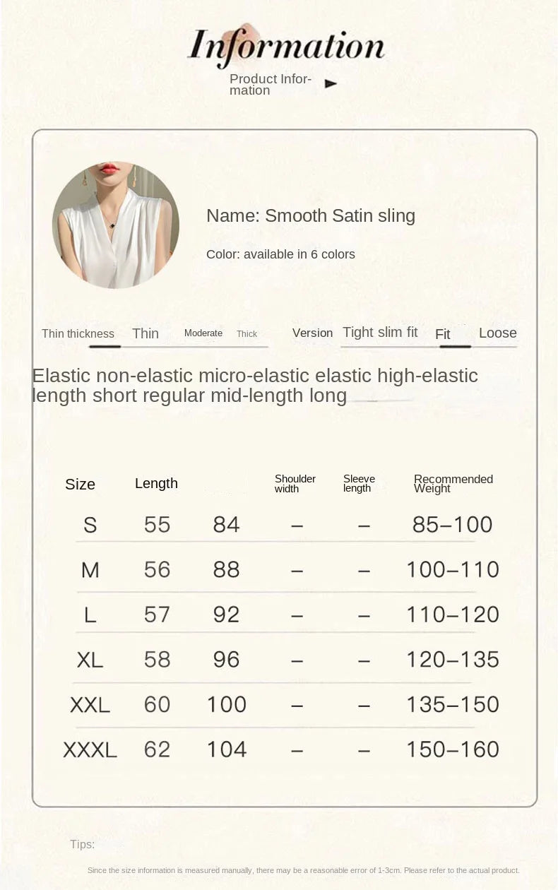 Womens Tops Blouses Solid Color White Satin Blouse Office Shirt Blusas Sleeveless Women Shirts Black White Female YTM A31