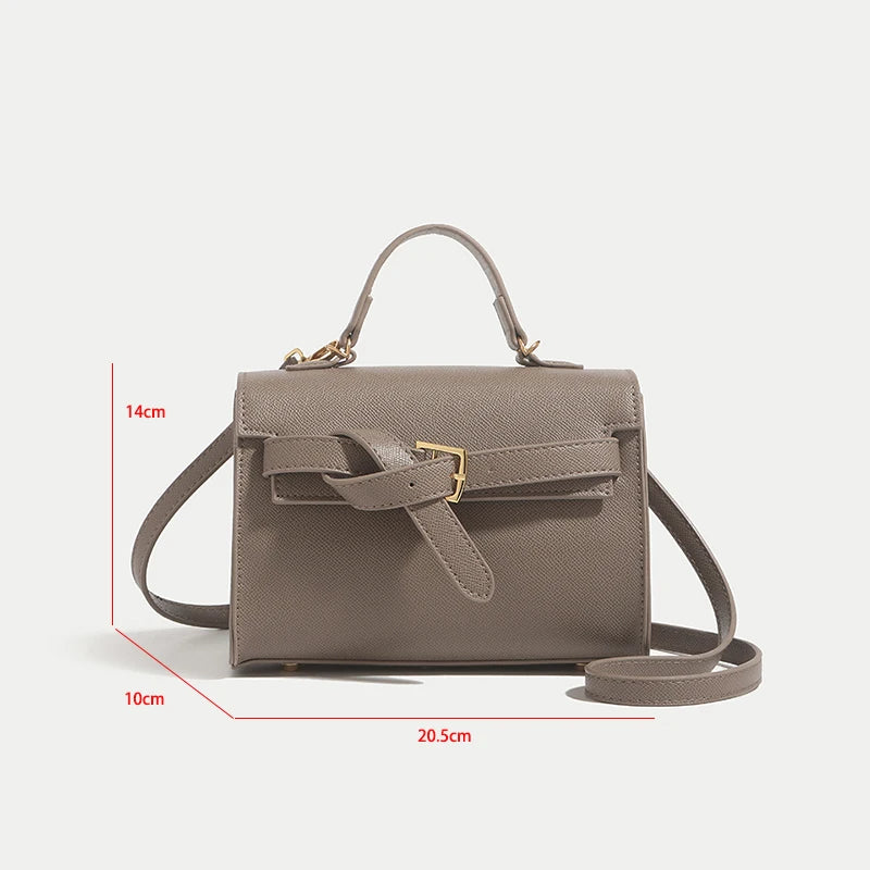 Classic Black Handbag Brand Bag Women Solid Small Pu Leather Crossbody Bag With Short Handle High End Sac A Main Designer Bosas