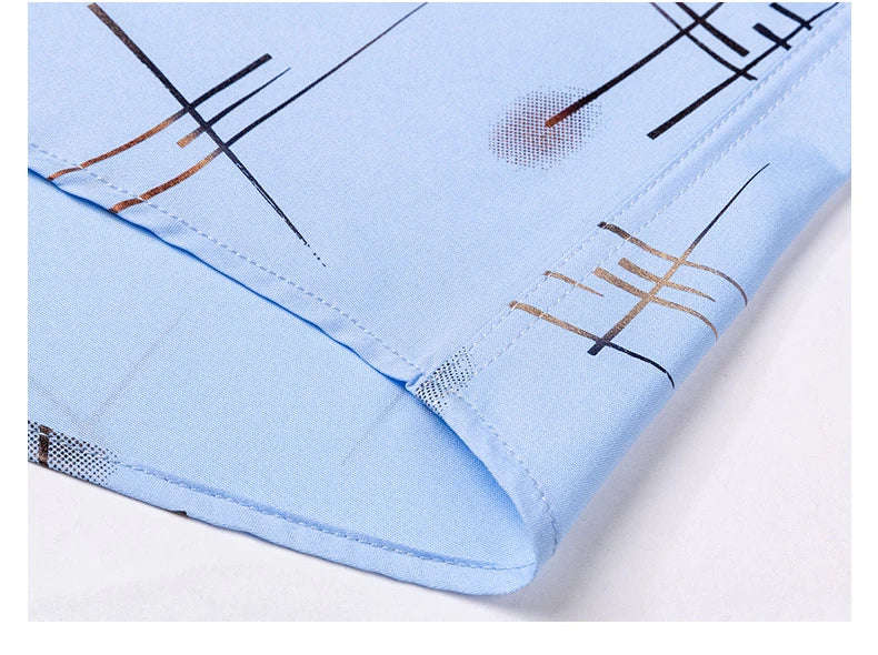 Men's Dress Shirts Spring Autumn Latest Hot Sale Non-iron Anti-wrinkle Business Casual Print Thin Plaid Slim Fit chemise homme