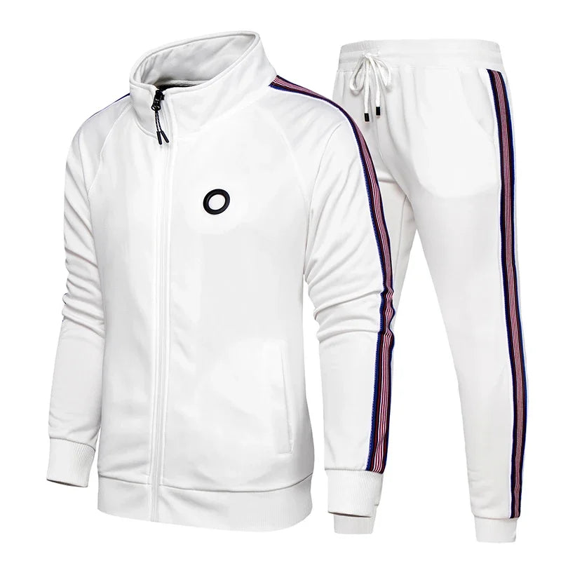 2026 Tracksuits Running Sets Men's Sportswear Autumn Winter 2 Pieces Sweatshirt+Pants Brand Blue Jogging Clothes Sports Suit