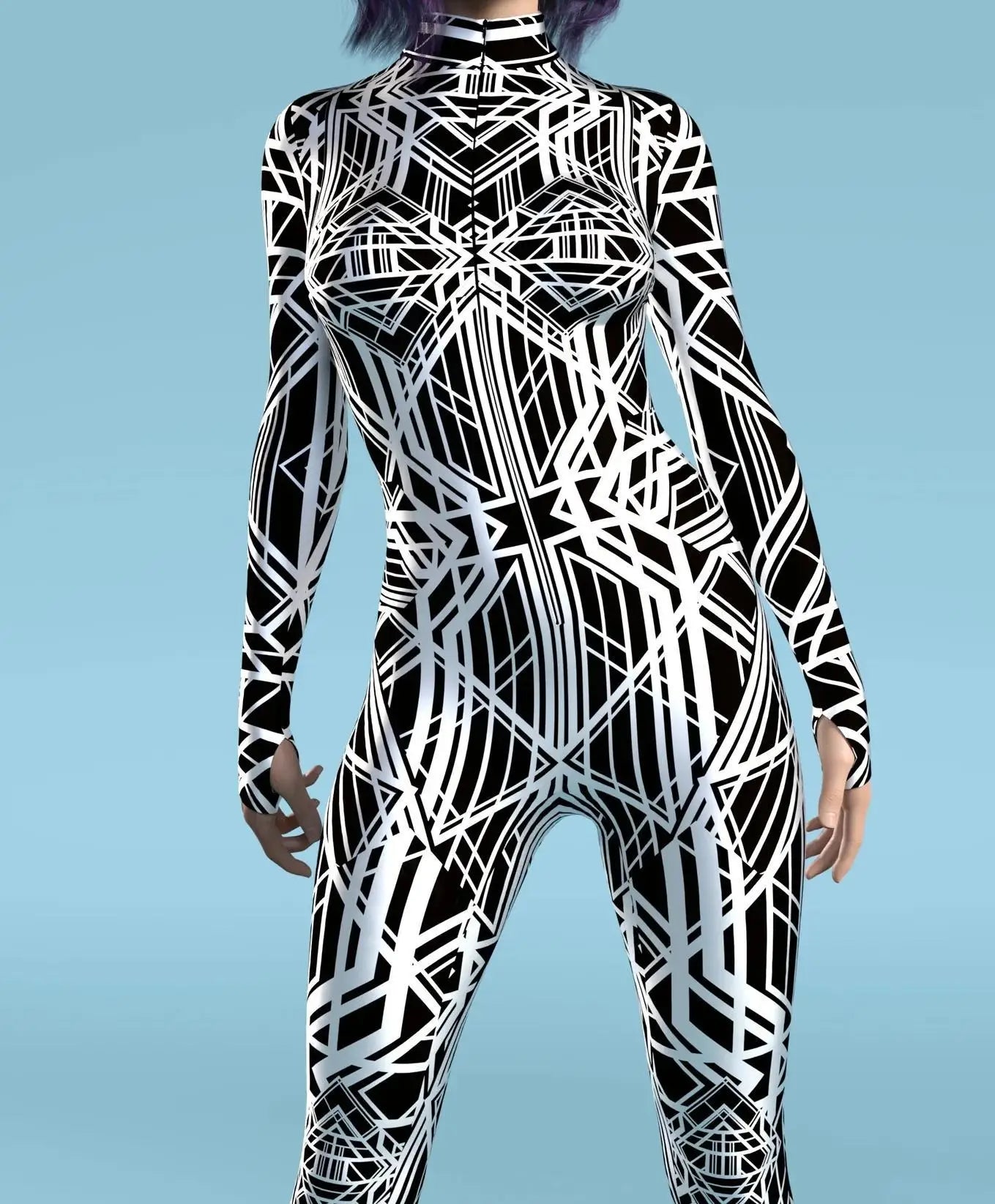 UR1 Women Jumpsuit Dense Color Dots 3D Pattern Adults Halloween Cosplay Costume Party Jumpsuits Carnival Bodysuit Monos Mujer