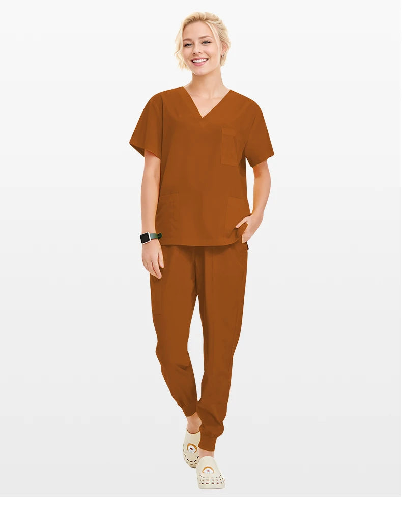 Summer Medical Scrubs Hospital Uniforms Doctor Nurse Workwear 4-way Stretch Pet Clinic Nursing Suits Dentist Working Clothes S21