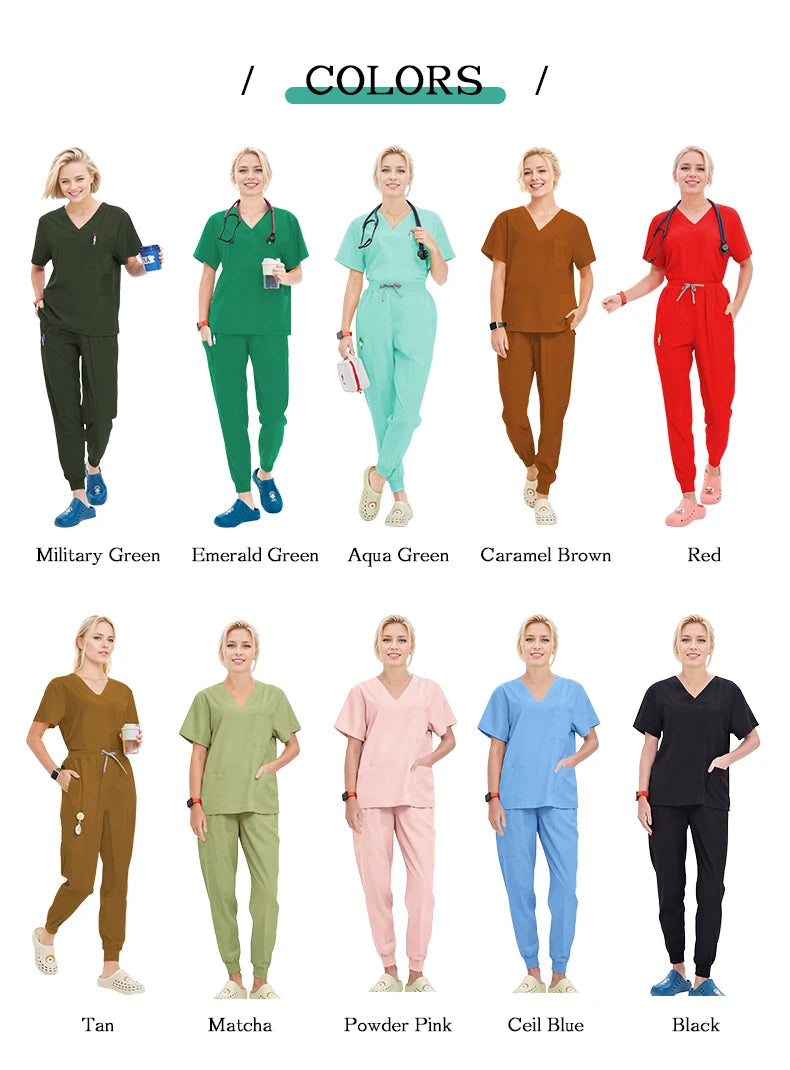 Summer Medical Scrubs Hospital Uniforms Doctor Nurse Workwear 4-way Stretch Pet Clinic Nursing Suits Dentist Working Clothes S21