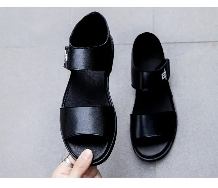 Sandals Men Summer Soft Sole Non-slip Shoes Fashion Male Beach Casual Flat Comfortable Shoes Plus Size Gladiator Rome Sandals