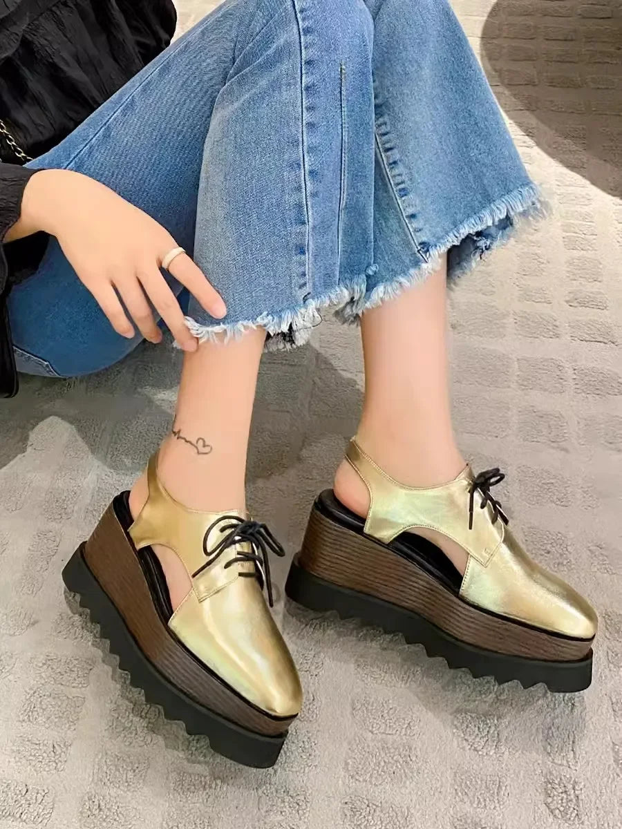 women wedge shoes pointed toe high heels platform office lady party shoes Plataform Height increasing Shoes Casual style