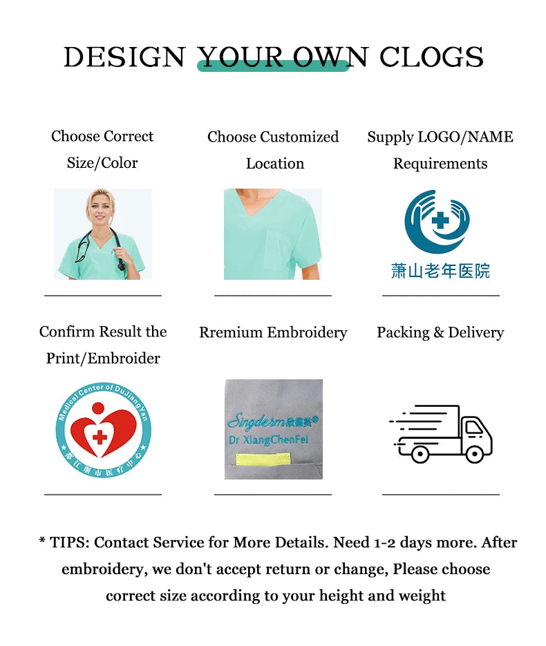 Summer Medical Scrubs Hospital Uniforms Doctor Nurse Workwear 4-way Stretch Pet Clinic Nursing Suits Dentist Working Clothes S21