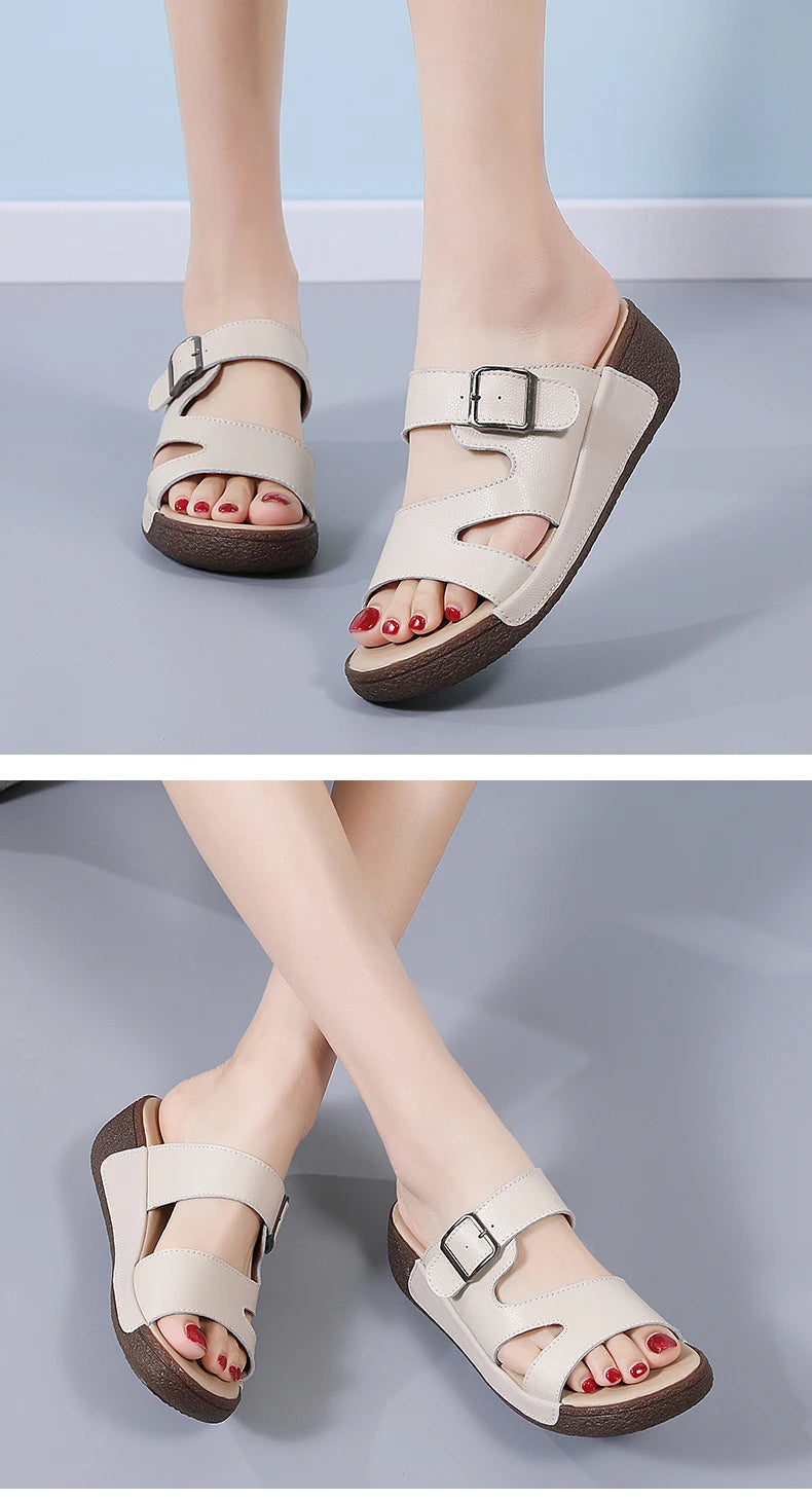 Women Slippers Shoes For Women Summer Sandals Platform Shoes With Heels Slippers Mujer Casual Outdoor Walking Summer Shoes