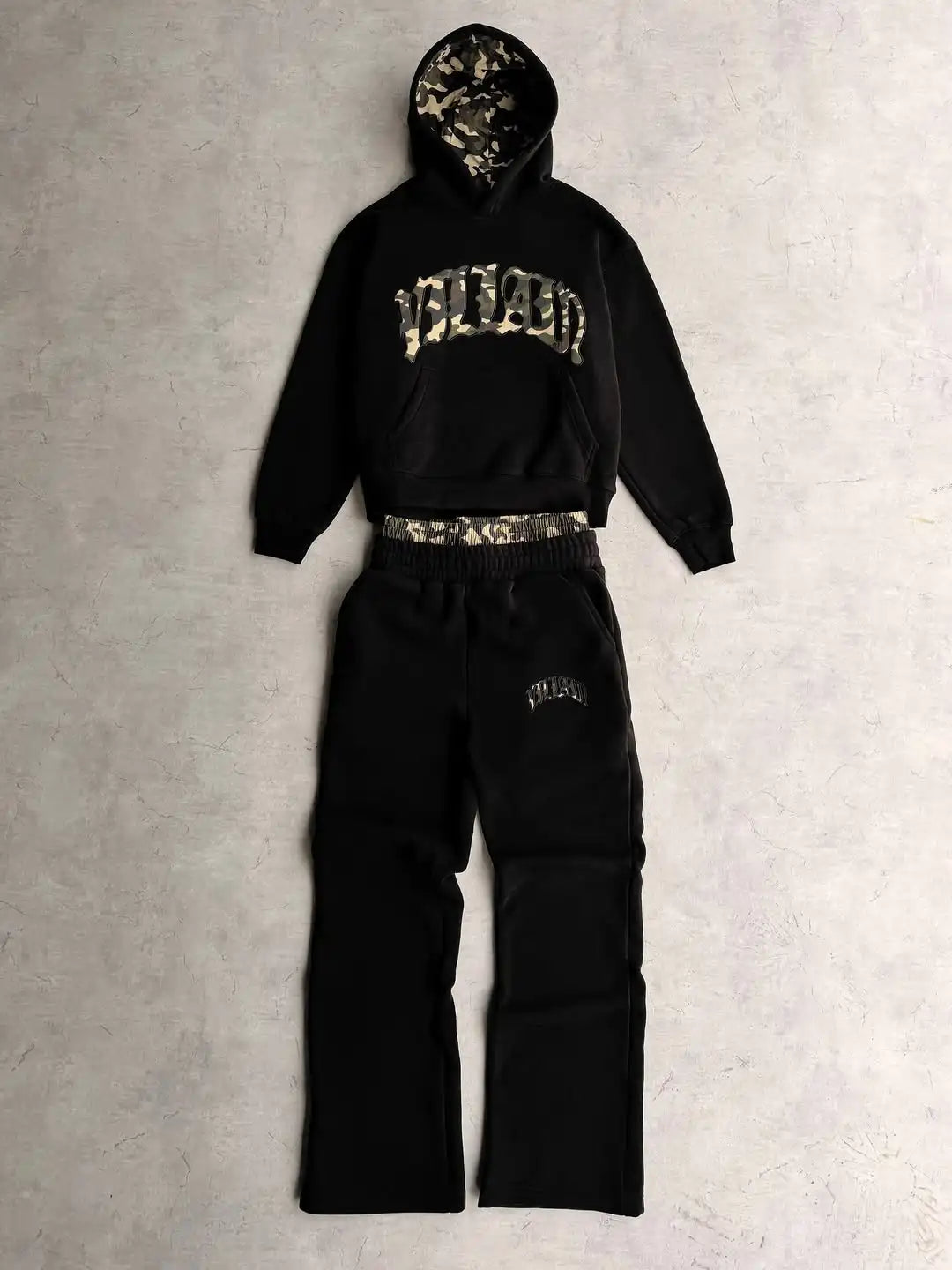 2025 New Tracksuit Men Clothing Y2K Vintage Embroidered Leopard Print Street Casual Hoodie Trendy Double Waist Unisex Sweatpants
