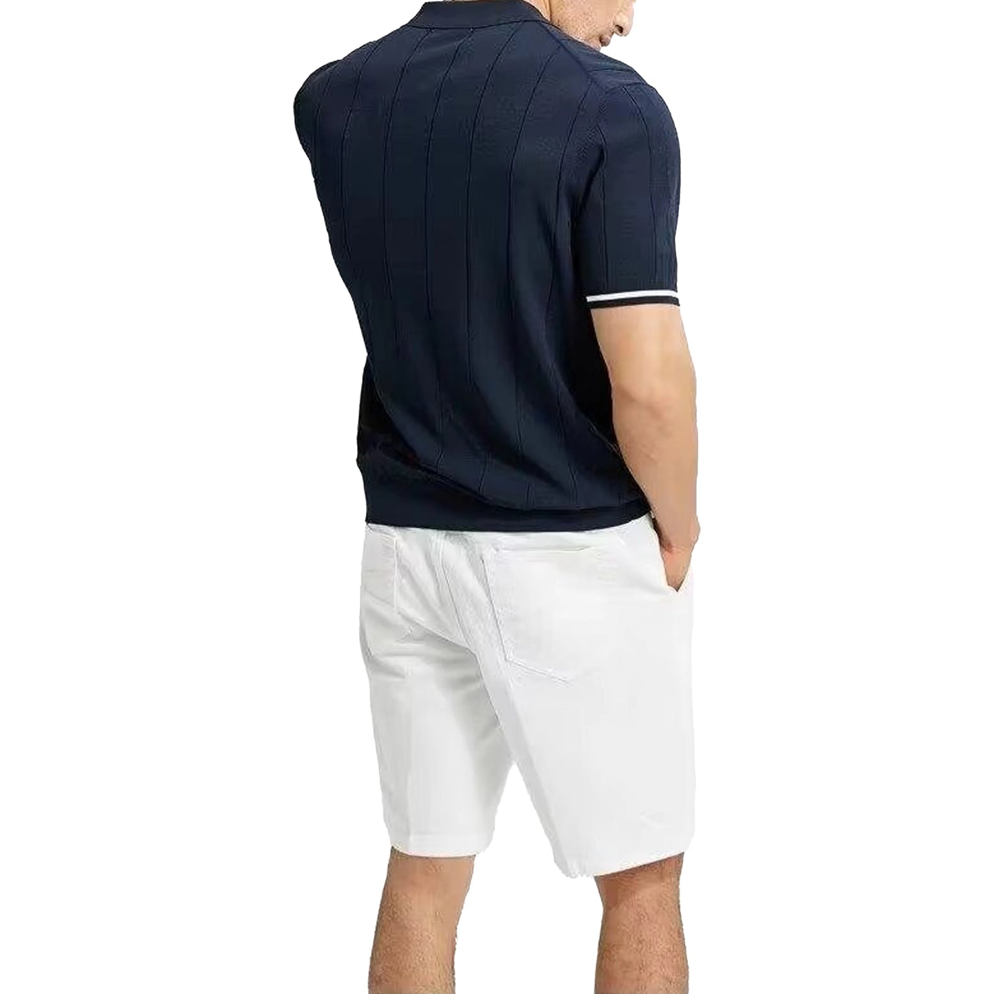 Men's T Shirt Short Sleved Polo Shirt Zipper Collar Embroidery Design Fashion Casual Men Polo Shirts Daily Tops Men T Shirt