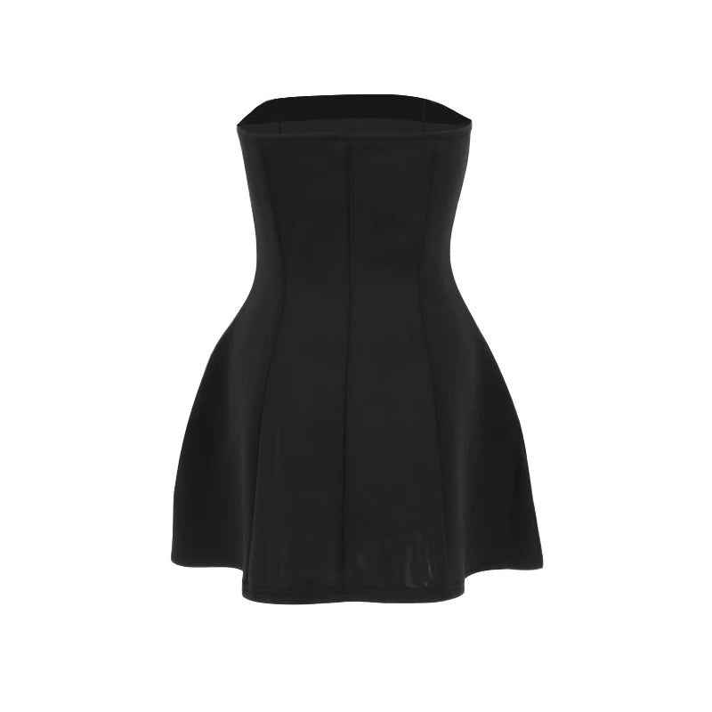Sexy Women's A-Line Dresses Summer New Solid Sexy Sleeveless Off Shoulder Bodycon Dresses Fashion Elegant Club Party Lady Dress
