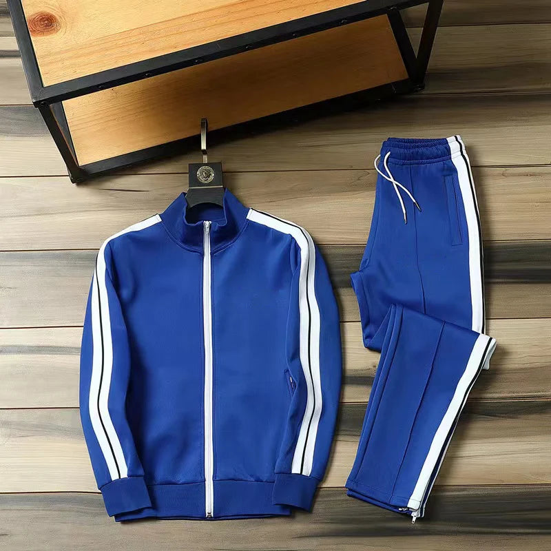 2025 Summer New Casual Suit Men's Lapel Shirt Trouser Two-Piece Comfortable Versatile Sport Suit