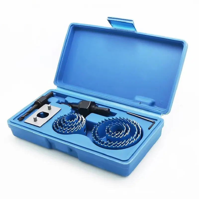 8PCS Hole Saw Kit 19-64mm, Bi-Metal Woodworking Hole Cutter for Drill - Drywall, Recessed Lights, Wood & Plastic Cutting