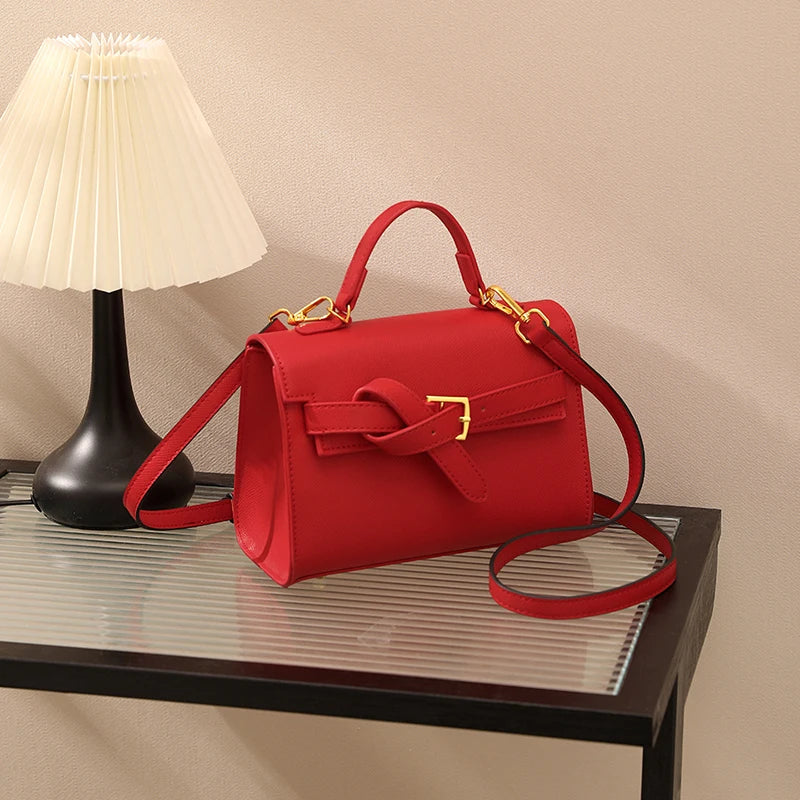 Classic Black Handbag Brand Bag Women Solid Small Pu Leather Crossbody Bag With Short Handle High End Sac A Main Designer Bosas