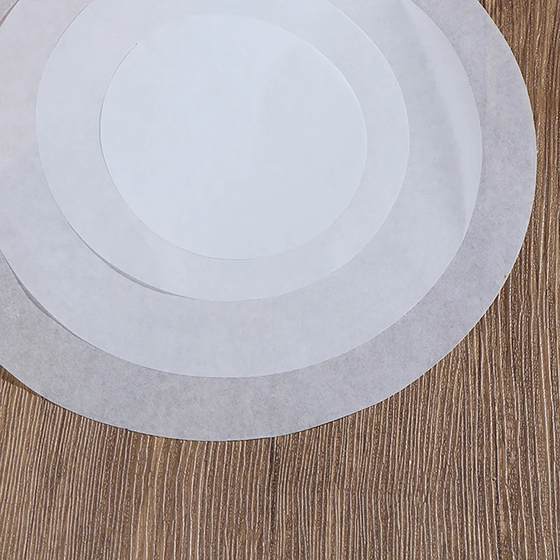 50Pcs Baking Oiled Paper Circle Parchment Paper Multifunction Liner BBQ Oven Patty Hamburger Paper Steamer Liners Baking Tool
