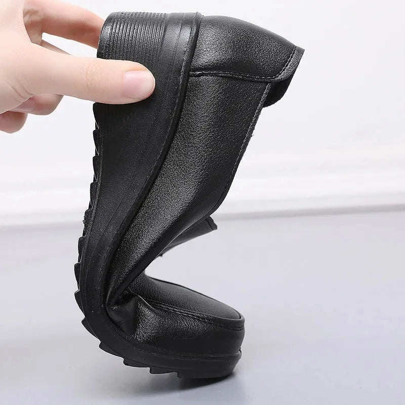 2025 Spring Autumn Women's Flats Shoes Flower Women Round Toe Office Shoe Comfortable Women Shoes Casual Thick Sole Shoes
