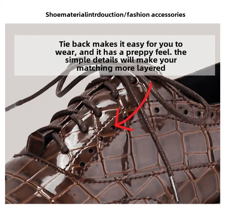 Women Shoes Spring New Fashion Round Toe Lace Up Retro Single Shoe for Office Party Walk Thick Low Heeled Big Size 48 775-1