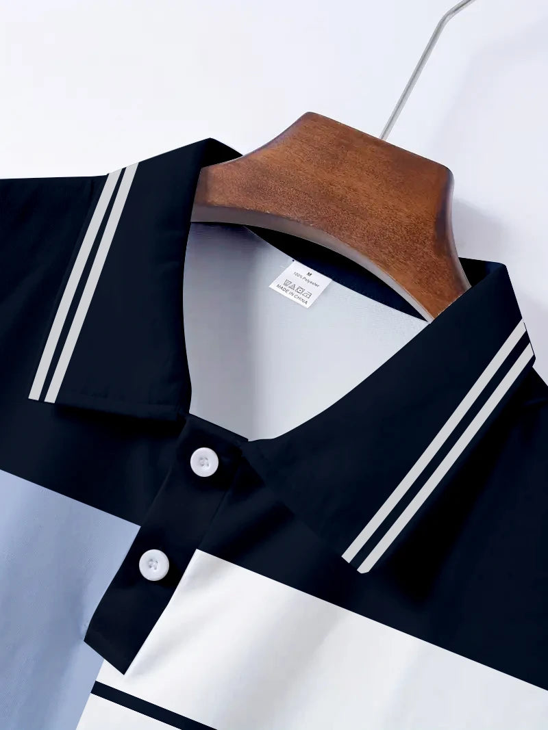 Men's Long Sleeve Shirt Fashion Casual Slim Fit Trendy Blue Silver Fluid Art Print Dress Shirt for Party Daily Wear