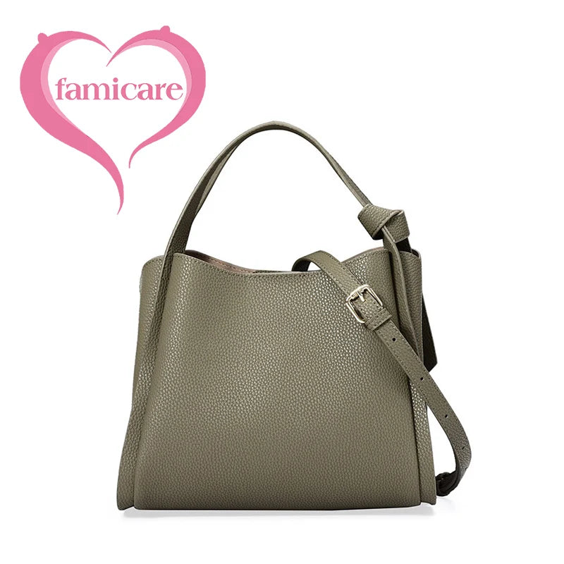 Women's Handbag 2025 New Top Grain Leather Boston Bag Unique Shoulder Crossbody Bag Vintage Commuting Versatile Handheld Tote