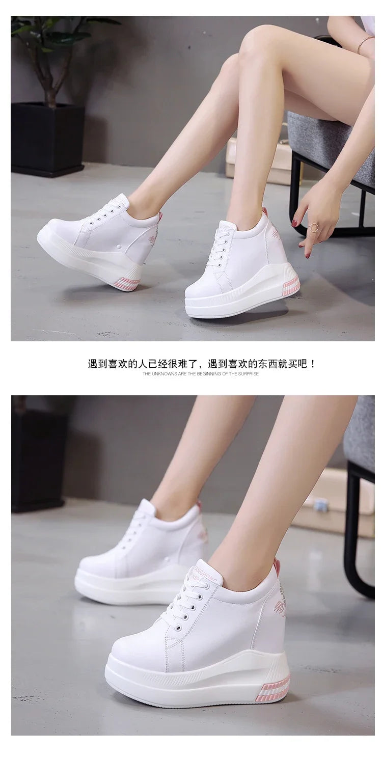 Women's Wedge Sneakers Summer Fashion Breathable High Heels Ladies Casual Shoes Vulcanize Women Platform Shoe Female Spring 2022