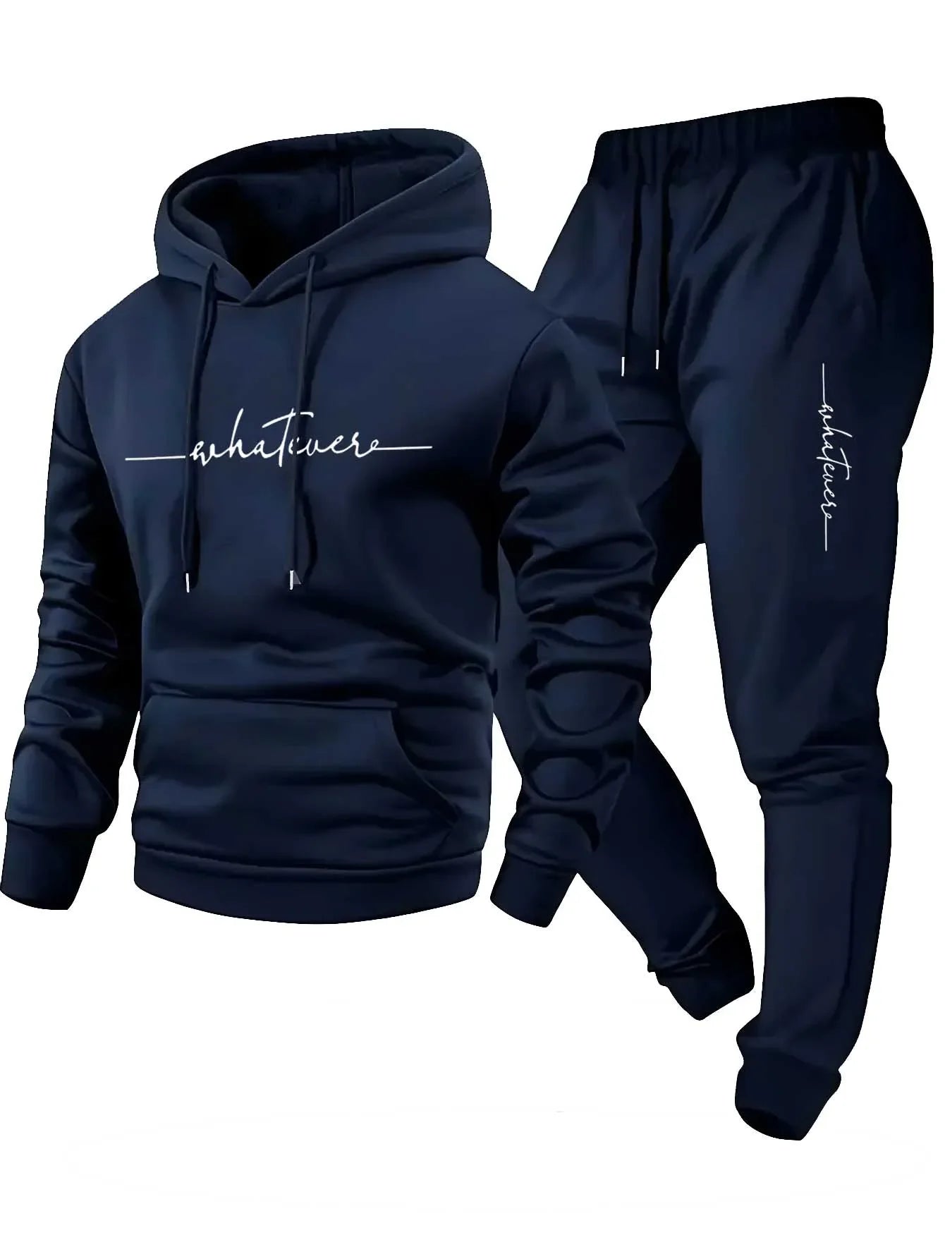 Man - New style sporty and casual printed hooded sports shirt - Sports outfit two-piece set