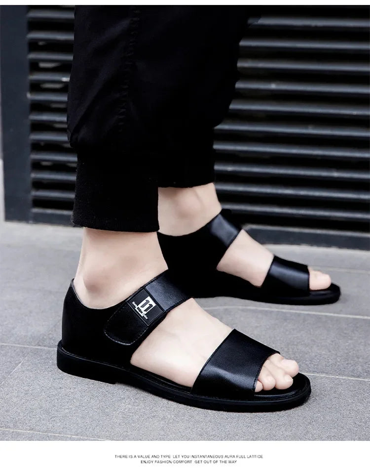 Sandals Men Summer Soft Sole Non-slip Shoes Fashion Male Beach Casual Flat Comfortable Shoes Plus Size Gladiator Rome Sandals