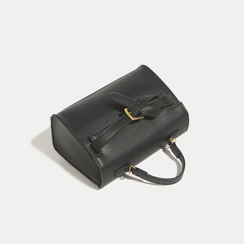 Classic Black Handbag Brand Bag Women Solid Small Pu Leather Crossbody Bag With Short Handle High End Sac A Main Designer Bosas