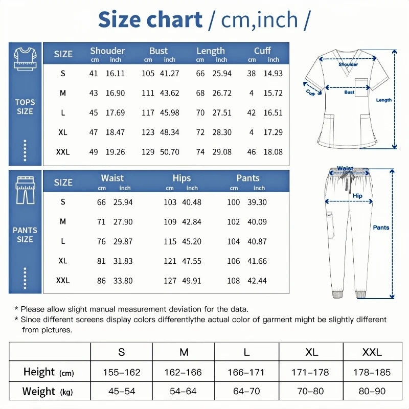 Medical Scrubs Bulk Order - Anti-Microbial Jogger Sets for Surgery/Dental/Vet/SPA/Pharmacy Multi-Pocket Workwear with Pen Slot