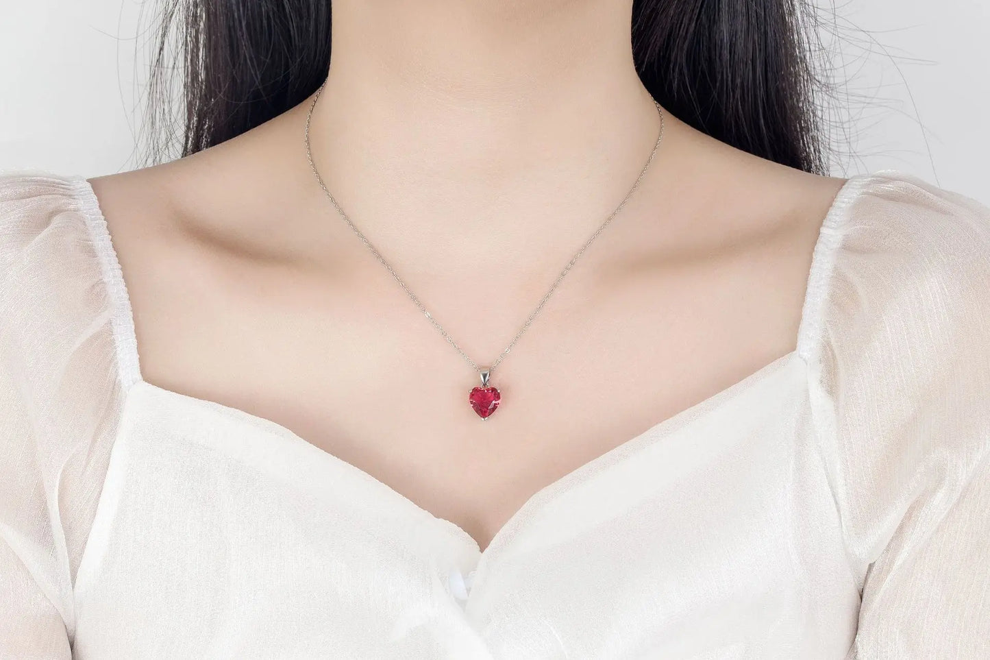 Heart Zircon 925 Silver Jewelry Sets Elegant Women's Ring Earrings Necklace Wedding Bridal Engagement Accessories