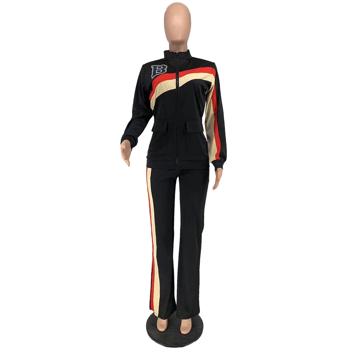 Tracksuit Women Pants Set Two Piece Set Autumn Winter Zipper Jacket Tops Suits Jogging Vintage Patchwork Outfits Y2k Streetwear