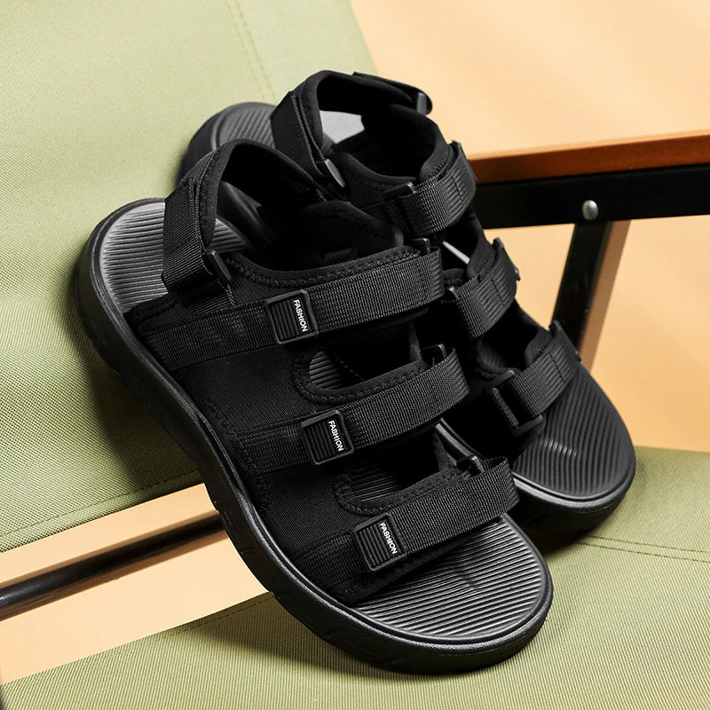 A Pair of Men's Sandals, Summer New Trendy Sports Outer Wear, Non-Slip, Wear-Resistant, Soft-Soled Driving, Cool Beach Shoes for Men